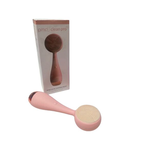 PMD Clean Pro Smart Facial Cleansing Device Silicone Brush & Rose Quartz - Picture 1 of 3